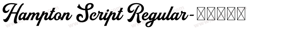 Hampton Script Regular字体转换